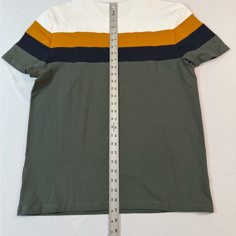 Ben Sherman Colorblock Tee - White, Gold, Black, Green - Picture 10 of 12